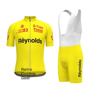 1983s yellow Reynolds Retro Short Sleeve Cycling Kits