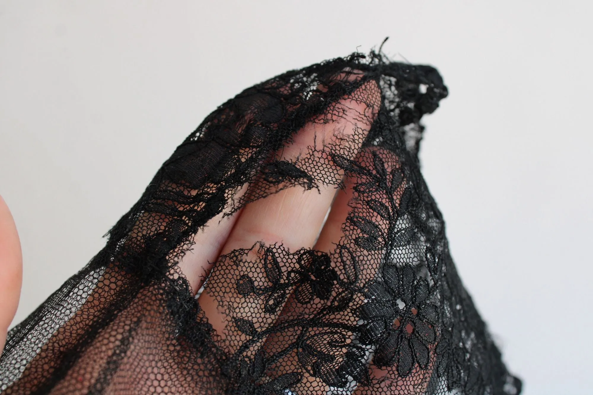 Antique Early 1900s Cuffs in Black Lace