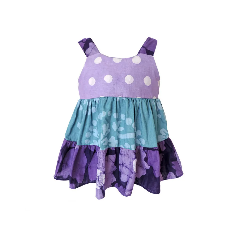 Baby Gypsy Dress Violet Patchwork Global Mamas