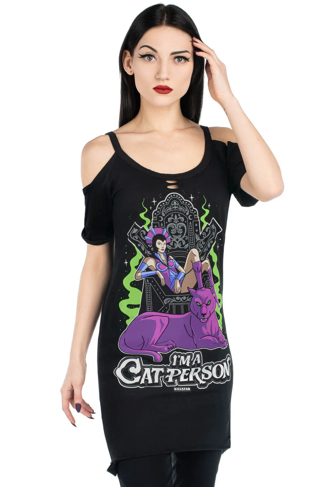 Cat Person Distress Top