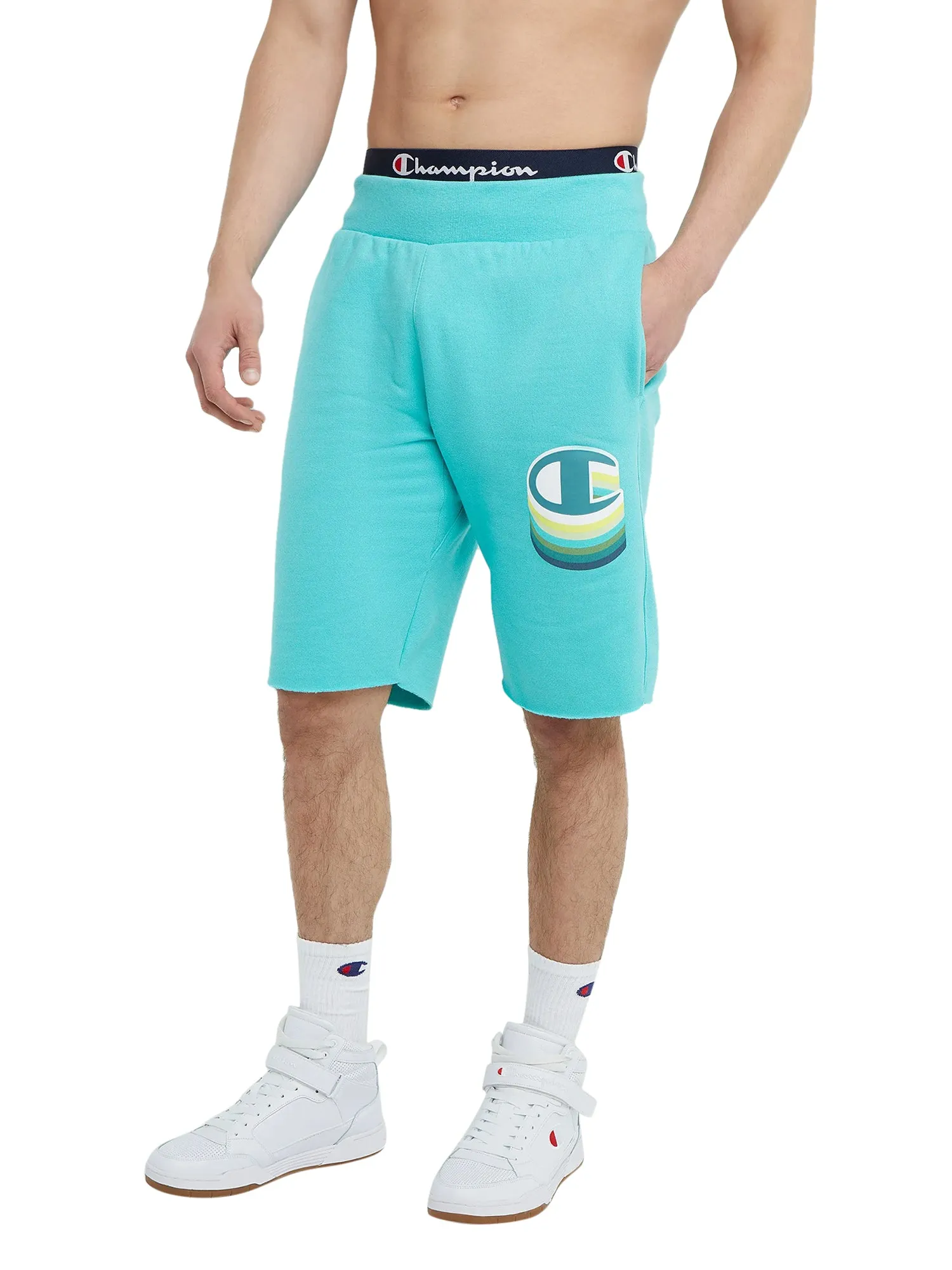 Champion Men's 10 Inch Reverse Weave C Shadow Cut-Off Shorts