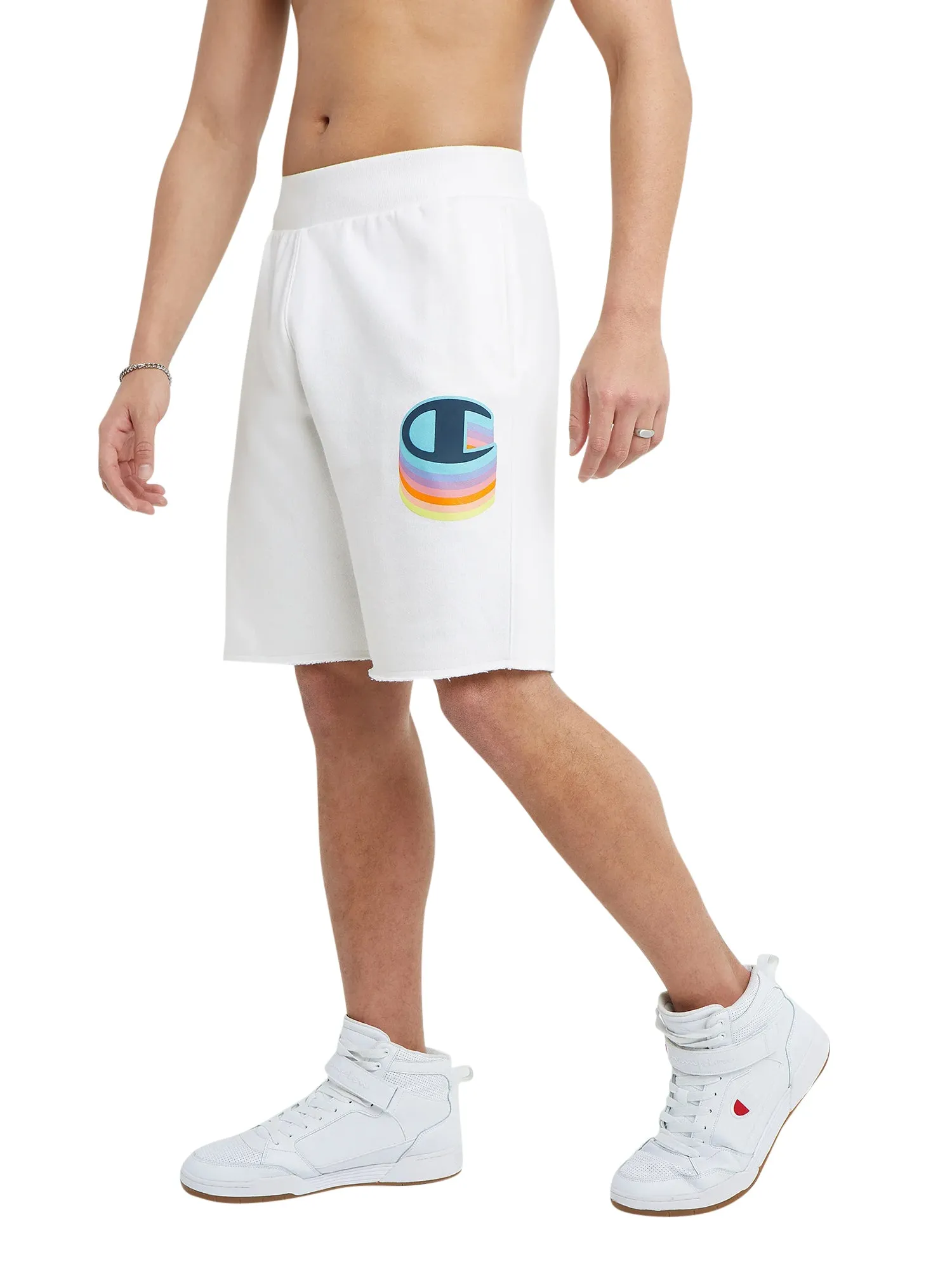 Champion Men's 10 Inch Reverse Weave C Shadow Cut-Off Shorts