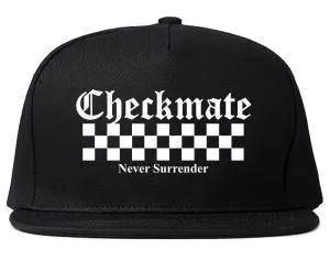 Checkmate Never Surrender Chess Mens Snapback Hat