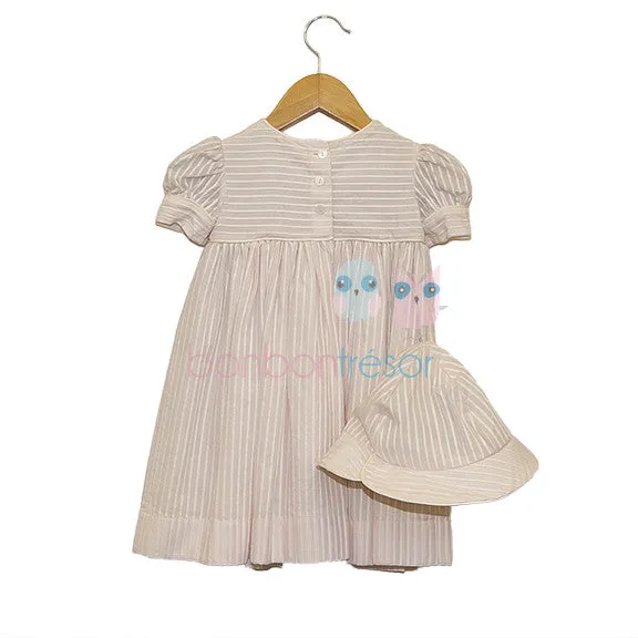 Christening - Baby Girl Pink Cotton Party Dress