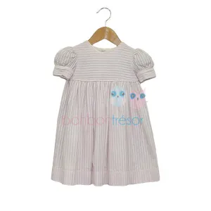 Christening - Baby Girl Pink Cotton Party Dress