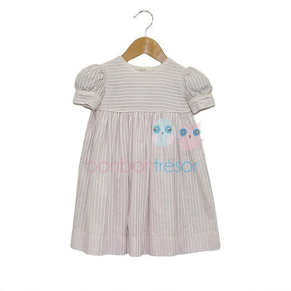 Christening - Baby Girl Pink Cotton Party Dress