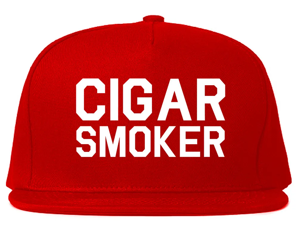 Cigar Smoker Mens Snapback Hat