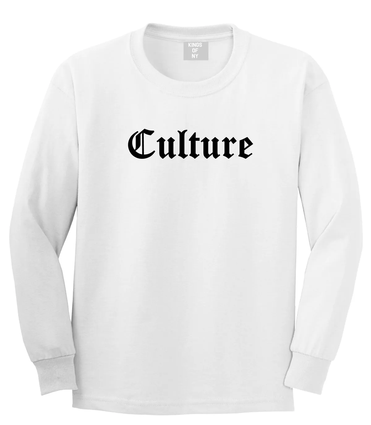 Culture Gothic Font Mens Long Sleeve T-Shirt