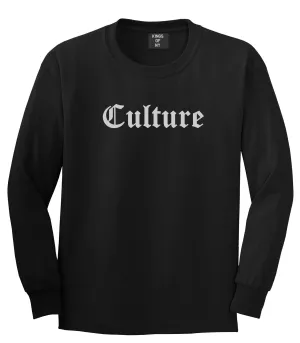 Culture Gothic Font Mens Long Sleeve T-Shirt