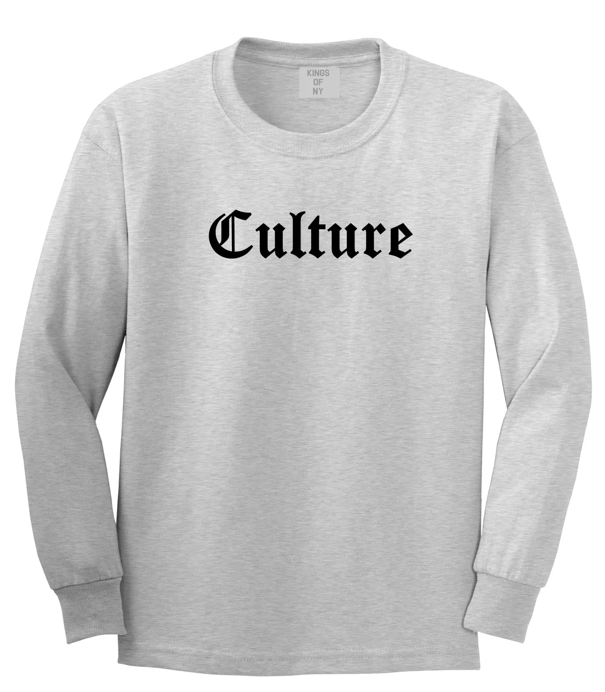 Culture Gothic Font Mens Long Sleeve T-Shirt