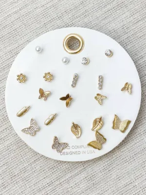 Dainty Stud Earring Sets - Butterflies