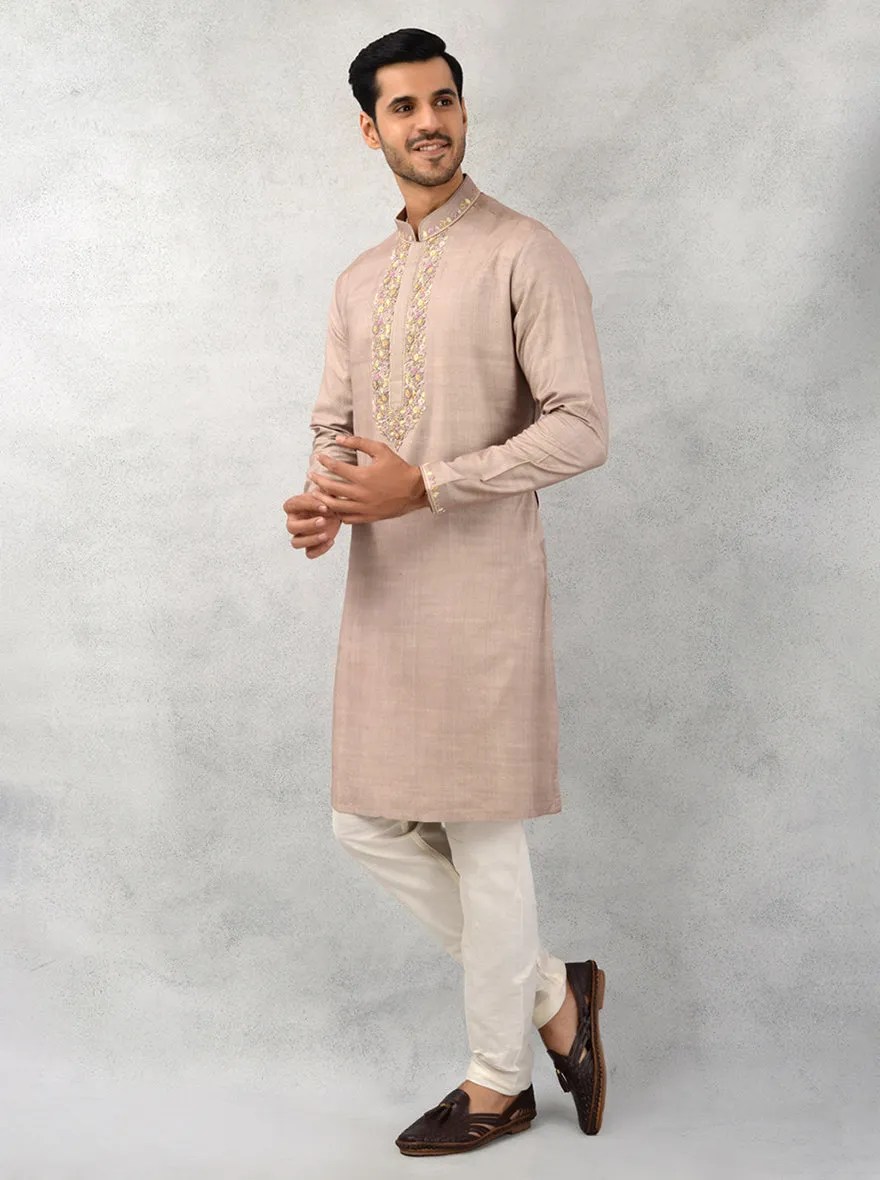 Dune Brown Kurta Pajama | TULA