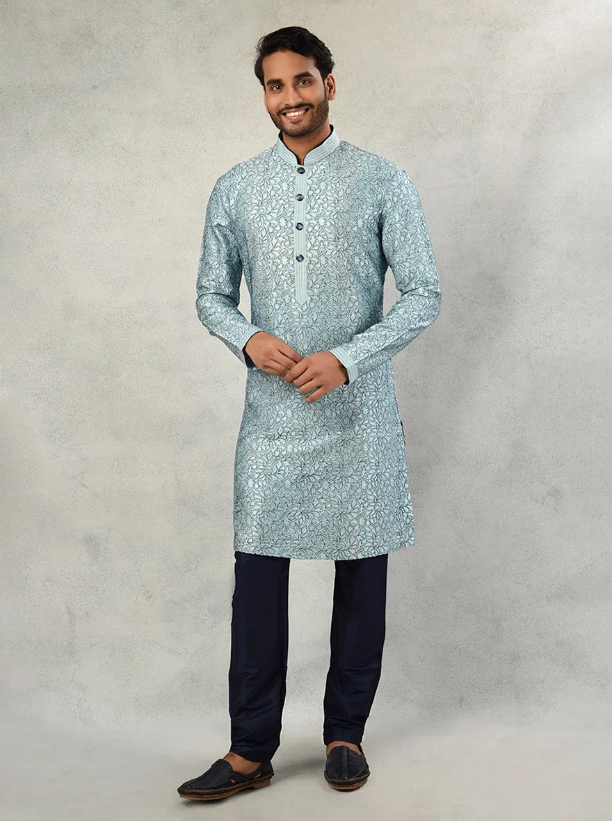 Dusty Blue Kurta Pajama | TULA