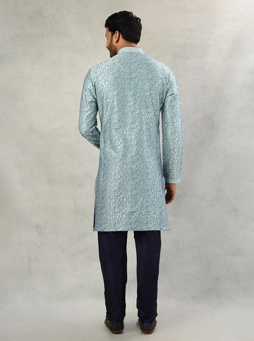 Dusty Blue Kurta Pajama | TULA