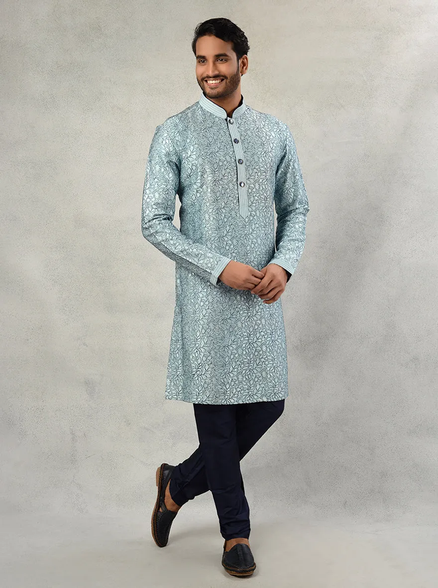 Dusty Blue Kurta Pajama | TULA