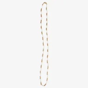 Everly Single Strand Luxe Bead Necklace Ivory/Gold