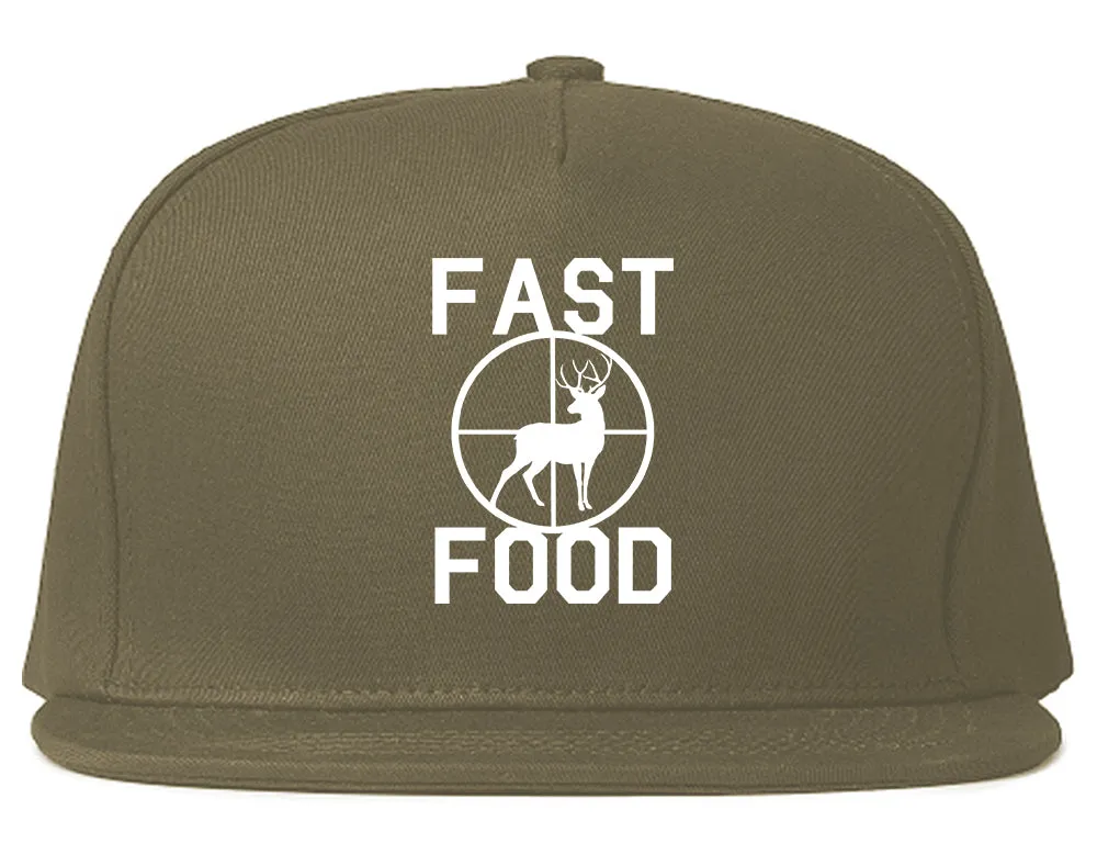 Fast Food Deer Hunting Mens Snapback Hat