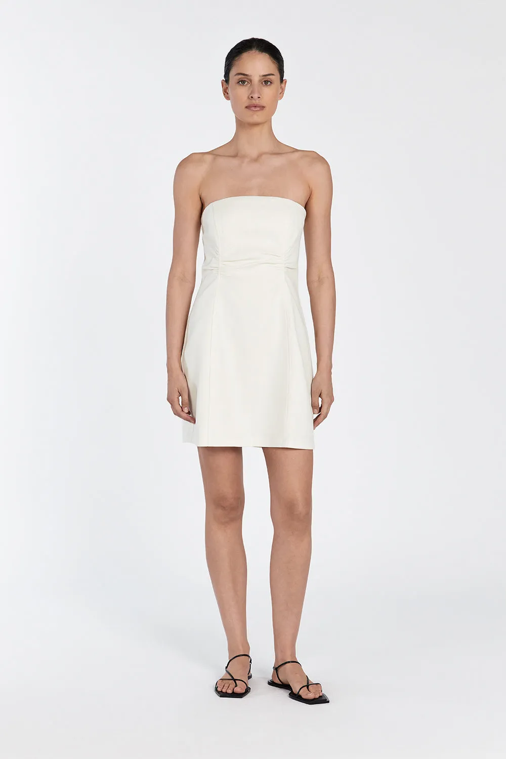 FRANCES CREAM STRAPLESS MINI DRESS