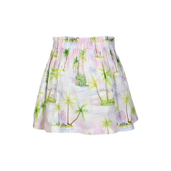 GIRLS FLORAL SKIRT SET