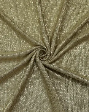 GOLDEN POLYESTER LUREX PLEATED FABRIC ( WIDTH 58 INCHES )