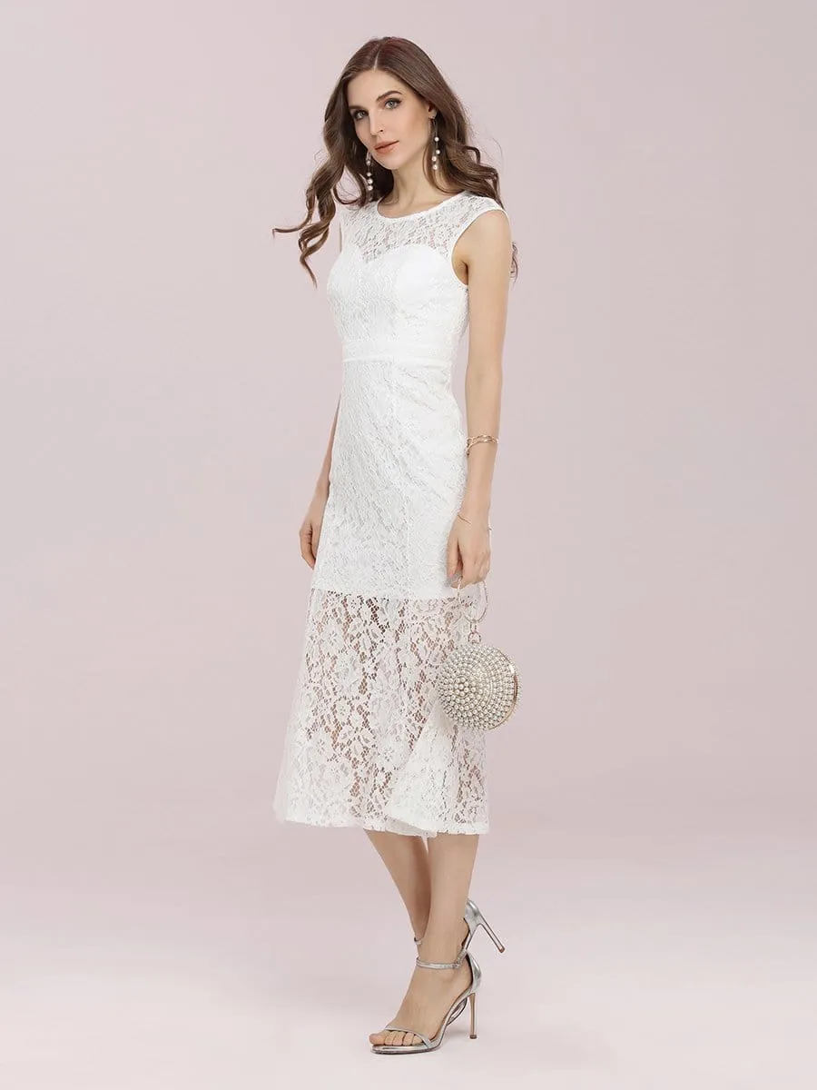 Gorgeous Round Neck Sleeveless Lace Party Dress