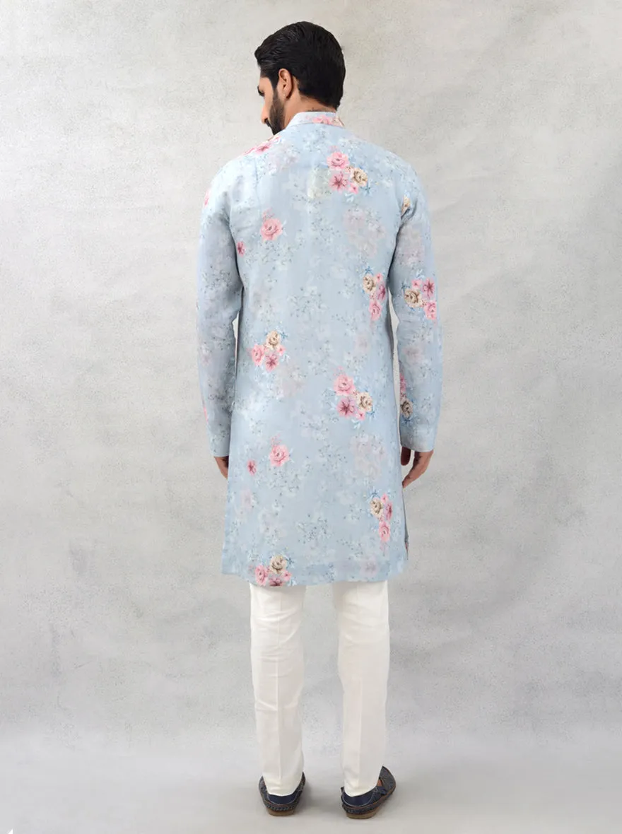 Ice Blue Kurta Pajama | TULA