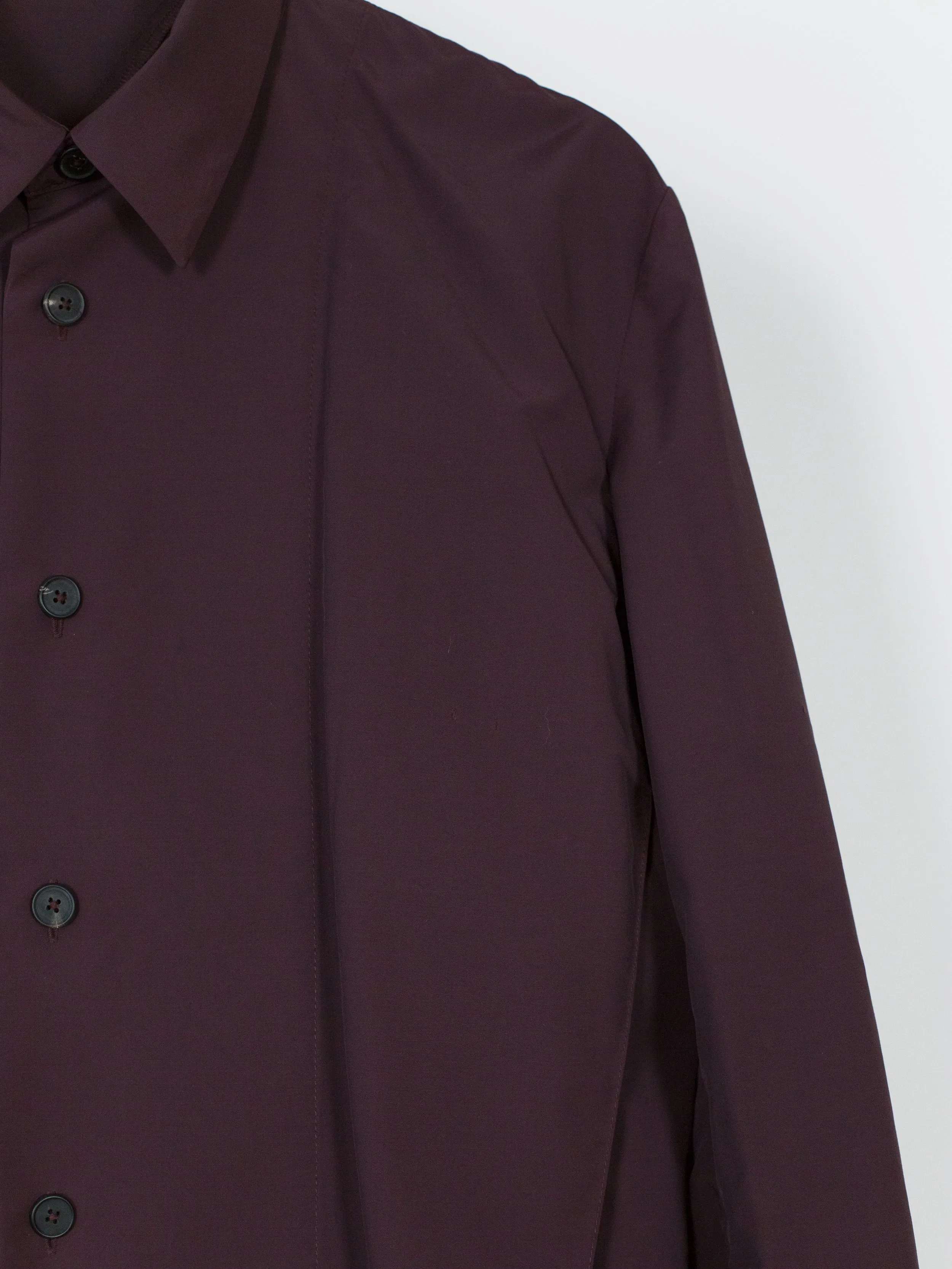 Kiko Kostadinov SS18 00042018 Maroon 'Cubist' Overshirt