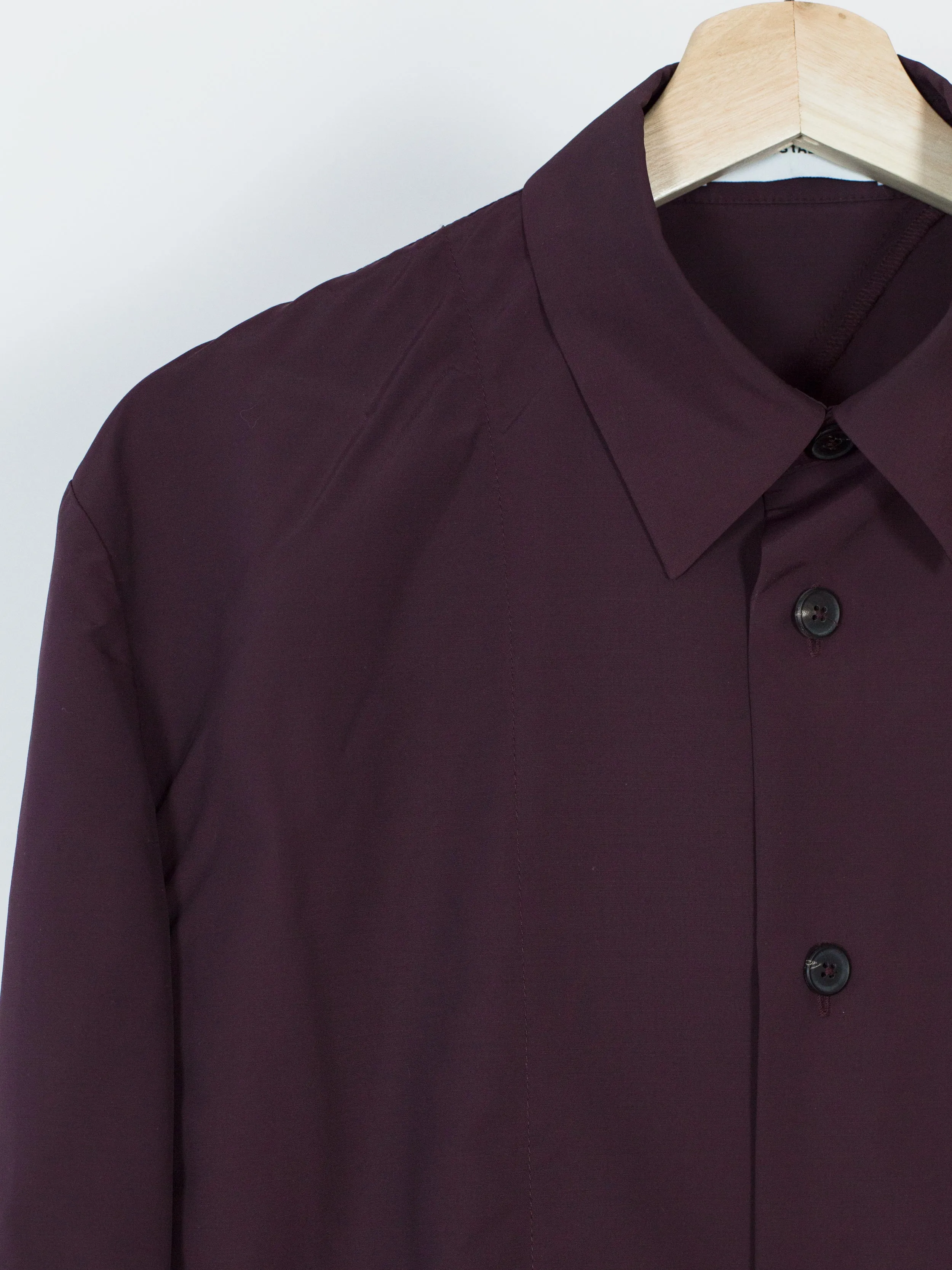 Kiko Kostadinov SS18 00042018 Maroon 'Cubist' Overshirt