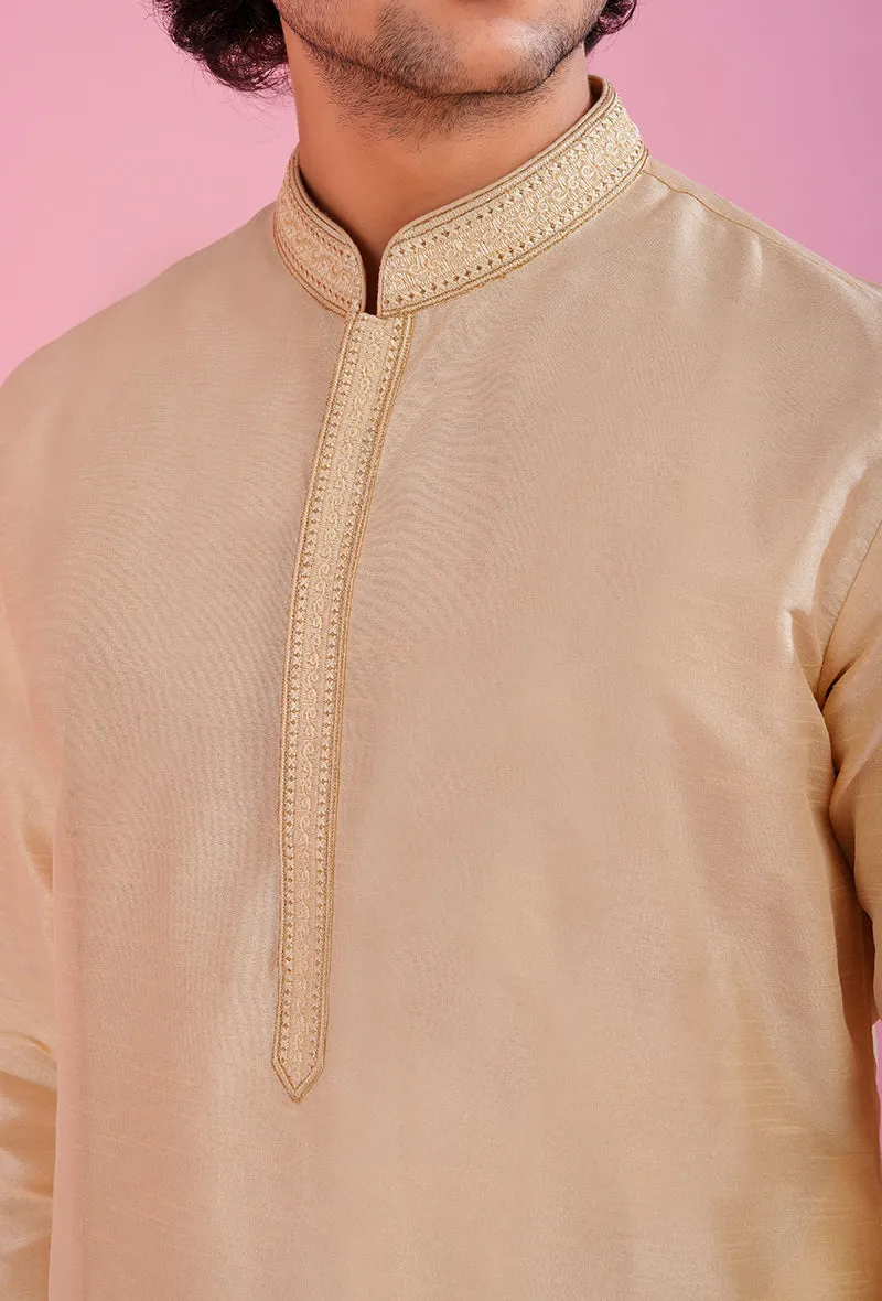 Light Gold Kurta Pajama | Azania