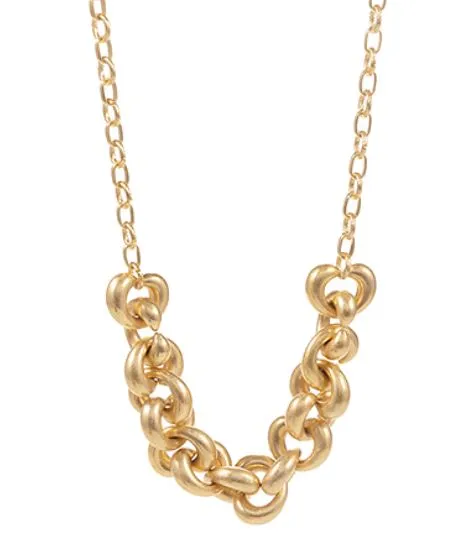 Linked Chunky Mixed Chain Necklace