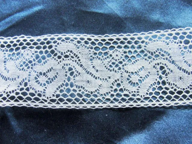 LOVELY Antique French Lace Cotton Trim Delicate ROSES Pattern Ideal For Dolls,Christening Gowns, Bridal Wedding Heirloom Sewing