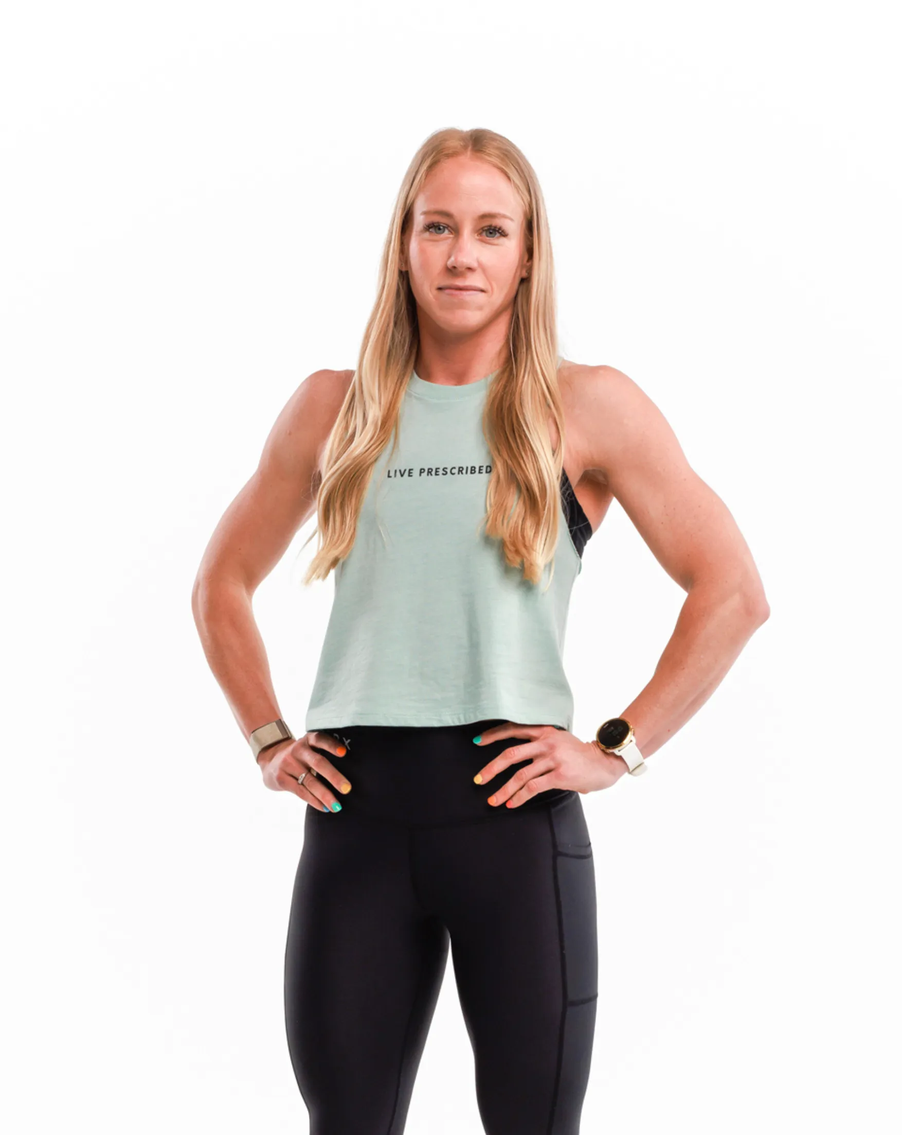 LRX Live Crop Tank - Dusty Blue