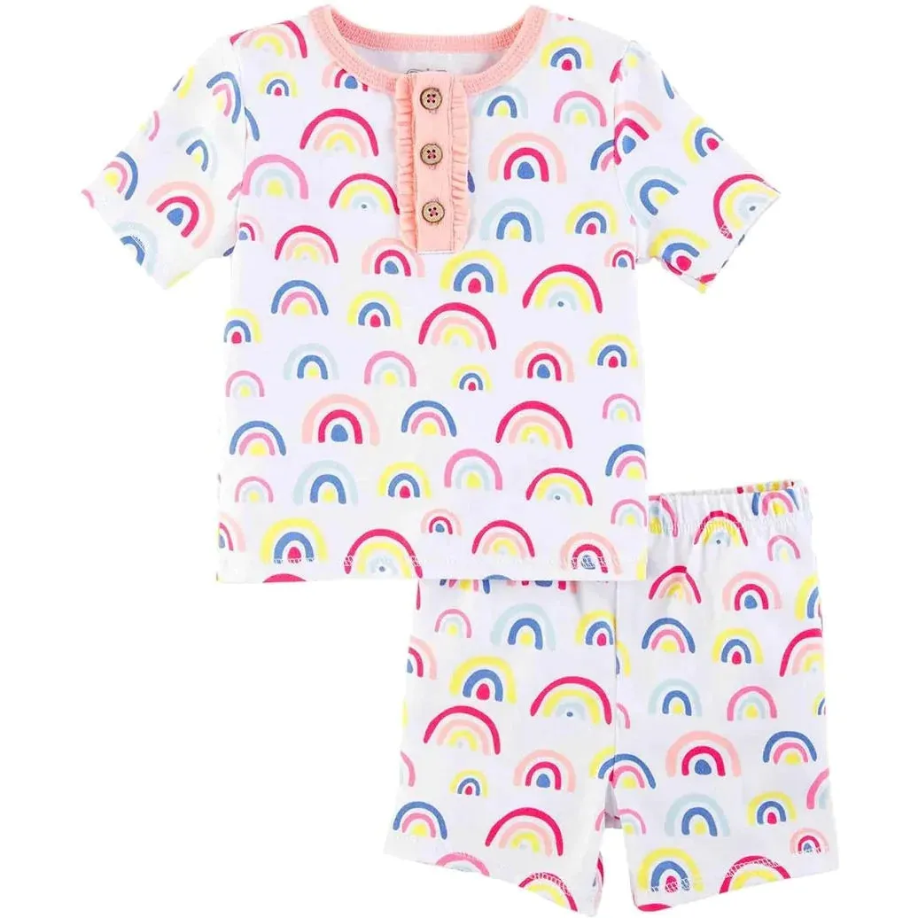 Mud Pie Rainbow Pajama Set