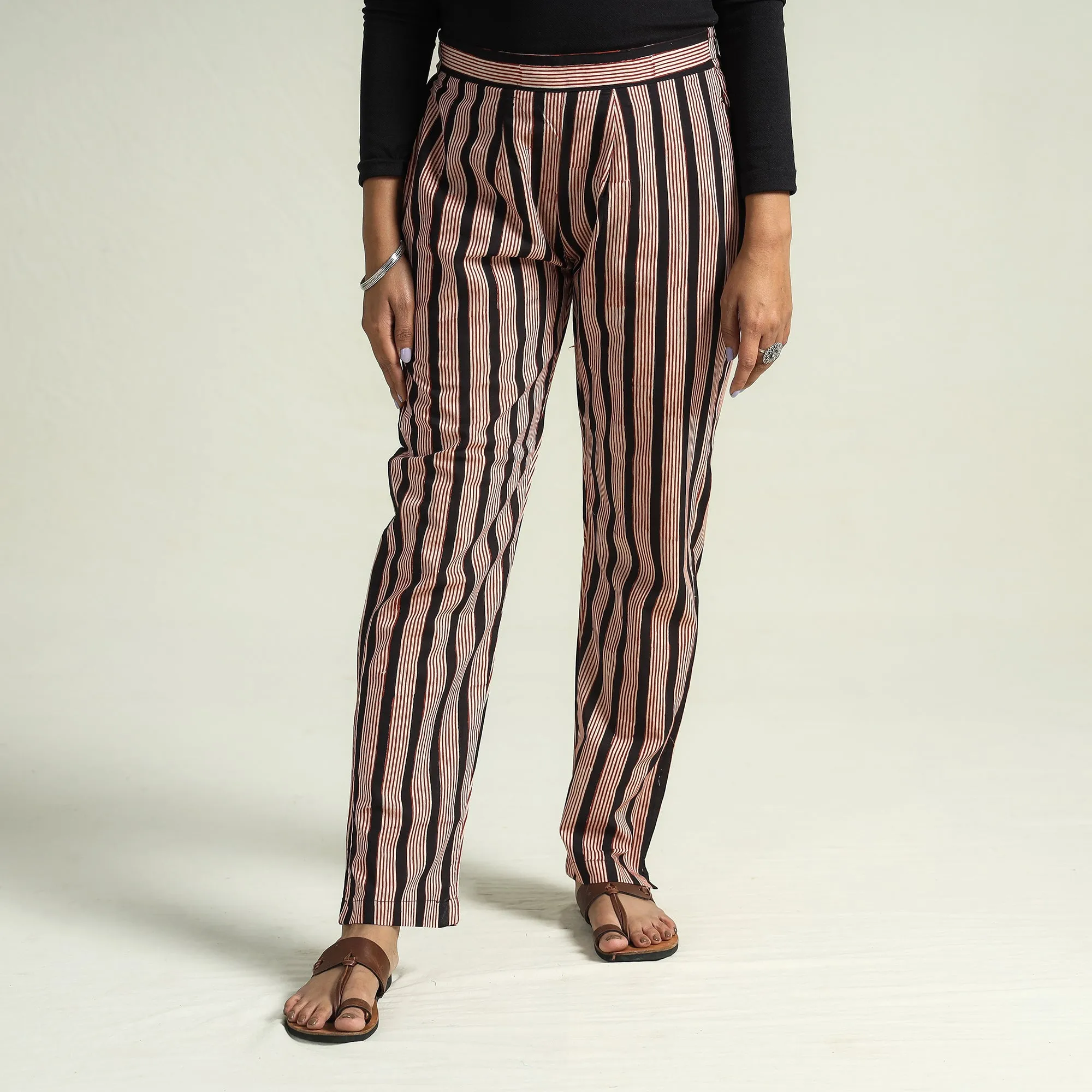 Multicolor - Bagru Block Printed Cotton Tapered Pant