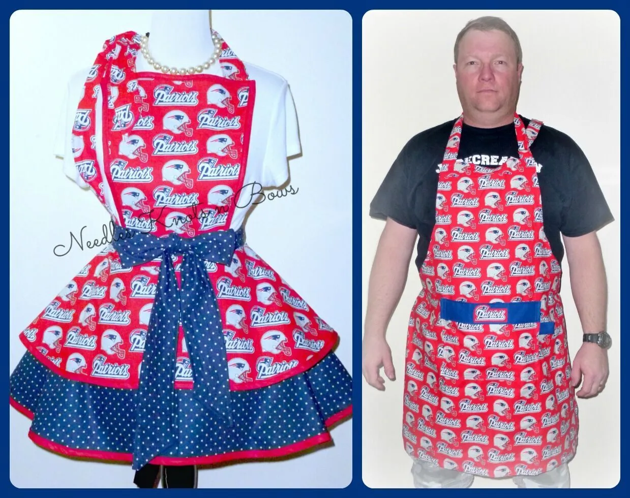 New England Patriots Apron, Mens / Womens Football Apron, Game Day