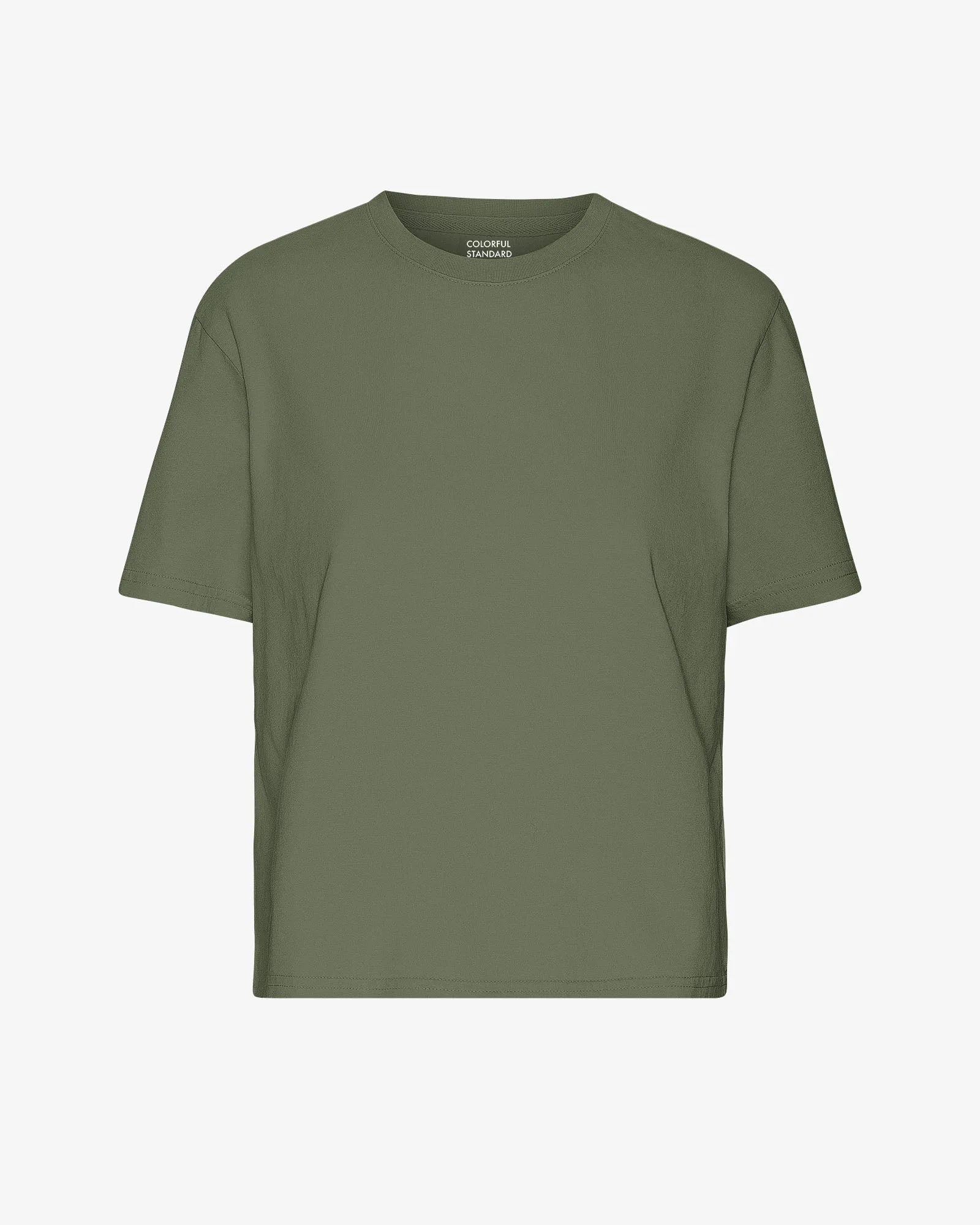 Organic Boxy Crop Tee - Dusty Olive