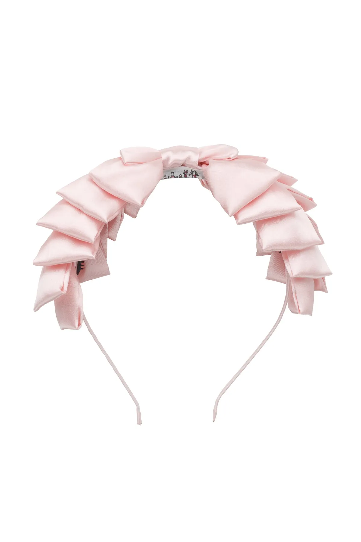 Pleated Ribbon Headband - Blush