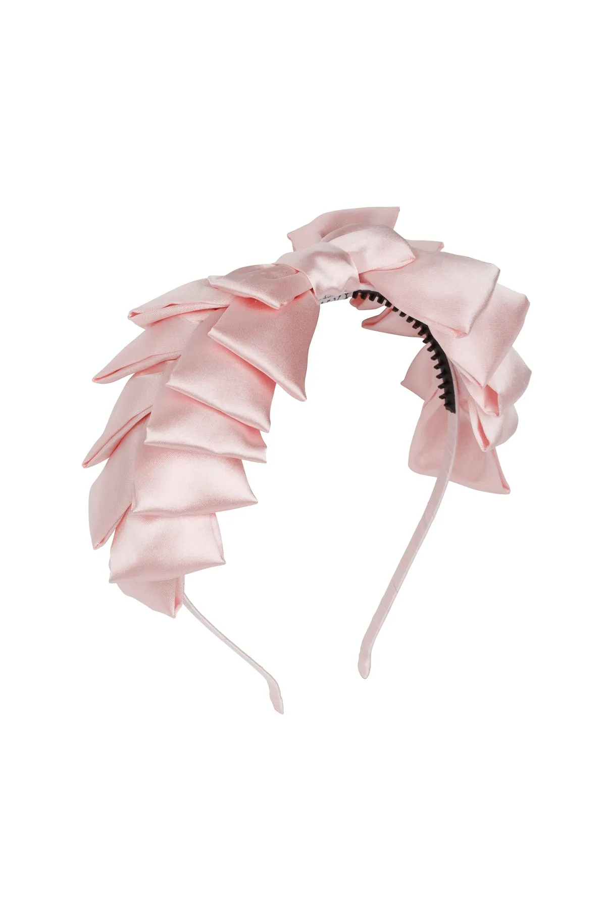 Pleated Ribbon Headband - Blush