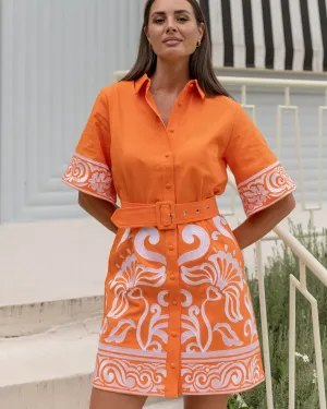 Portofino Dress - Tangerine