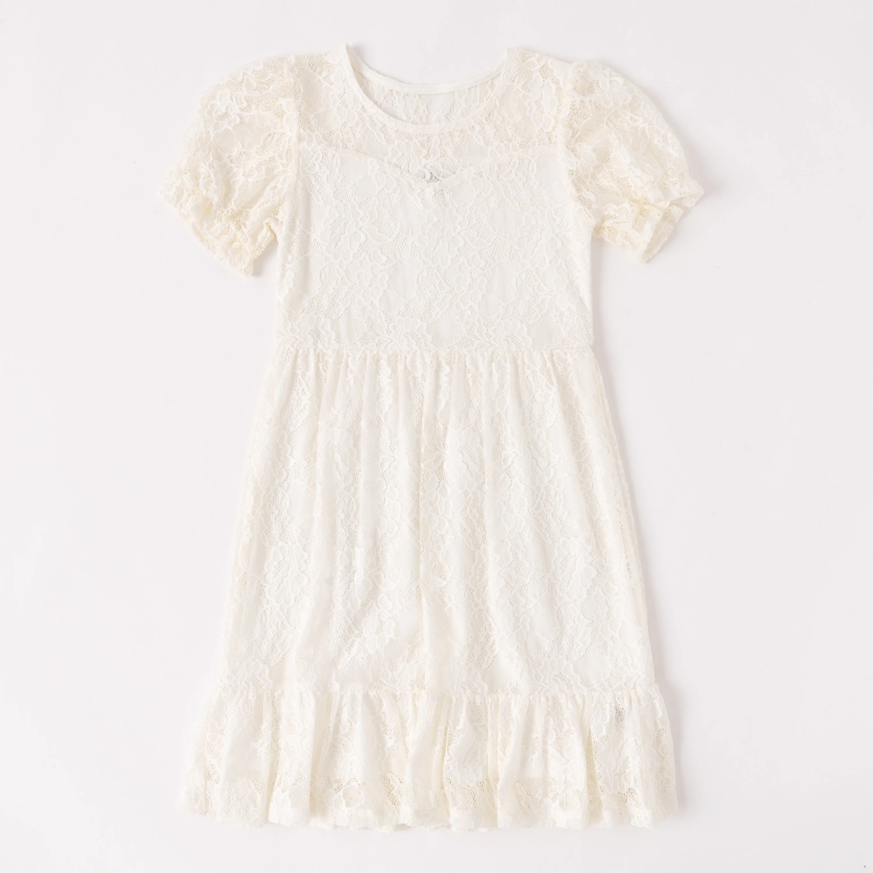 Puff Sleeve Lace Dress