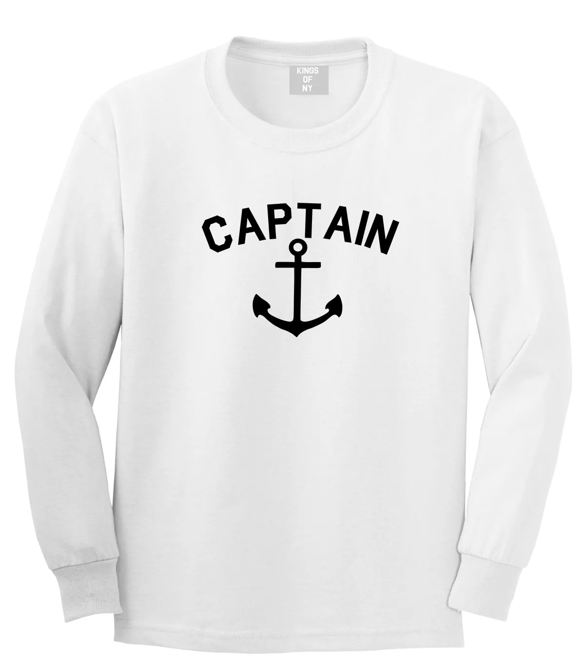 Sailing Captain Anchor Mens Long Sleeve T-Shirt