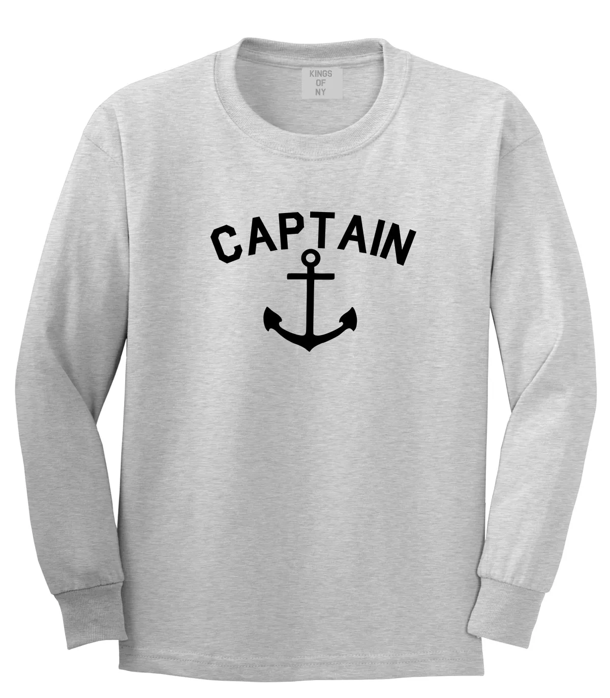 Sailing Captain Anchor Mens Long Sleeve T-Shirt