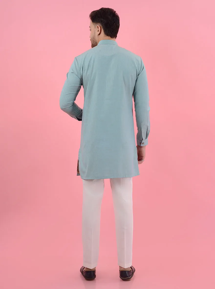 Sea Green Kurta Pajama | JadeBlue