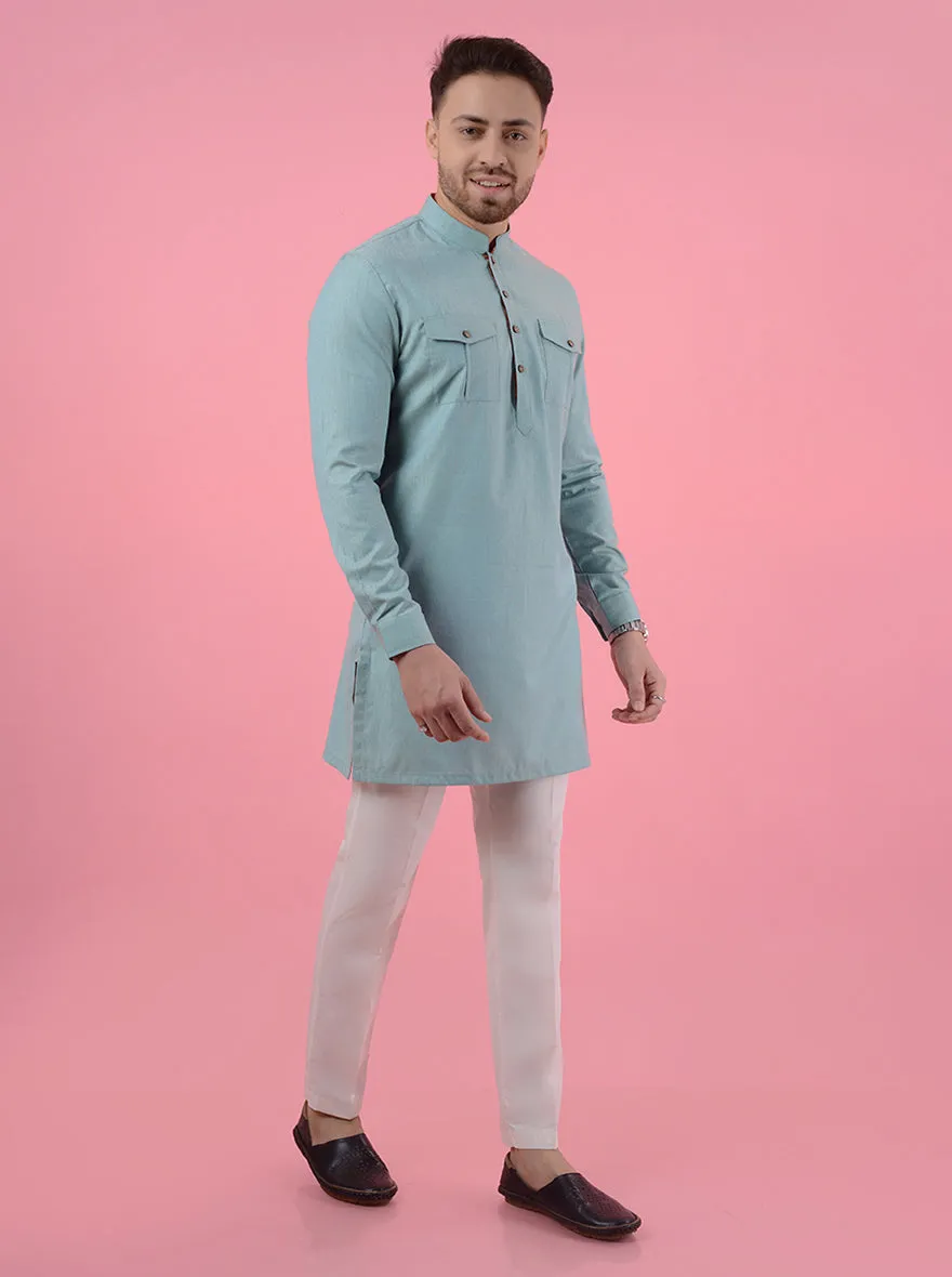 Sea Green Kurta Pajama | JadeBlue