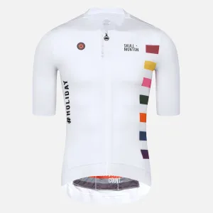 Skull Monton Cycling Jersey Mens Holiday II White