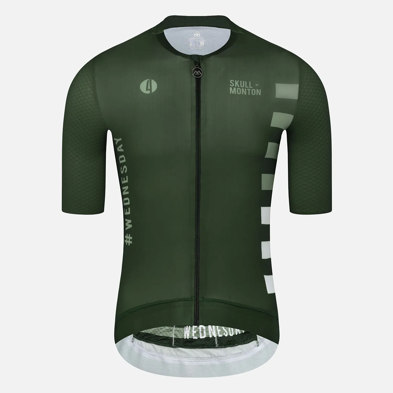 Skull Monton Cycling Jersey Mens Wednesday II Green