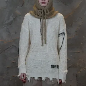 Stitch point knitwear ivory