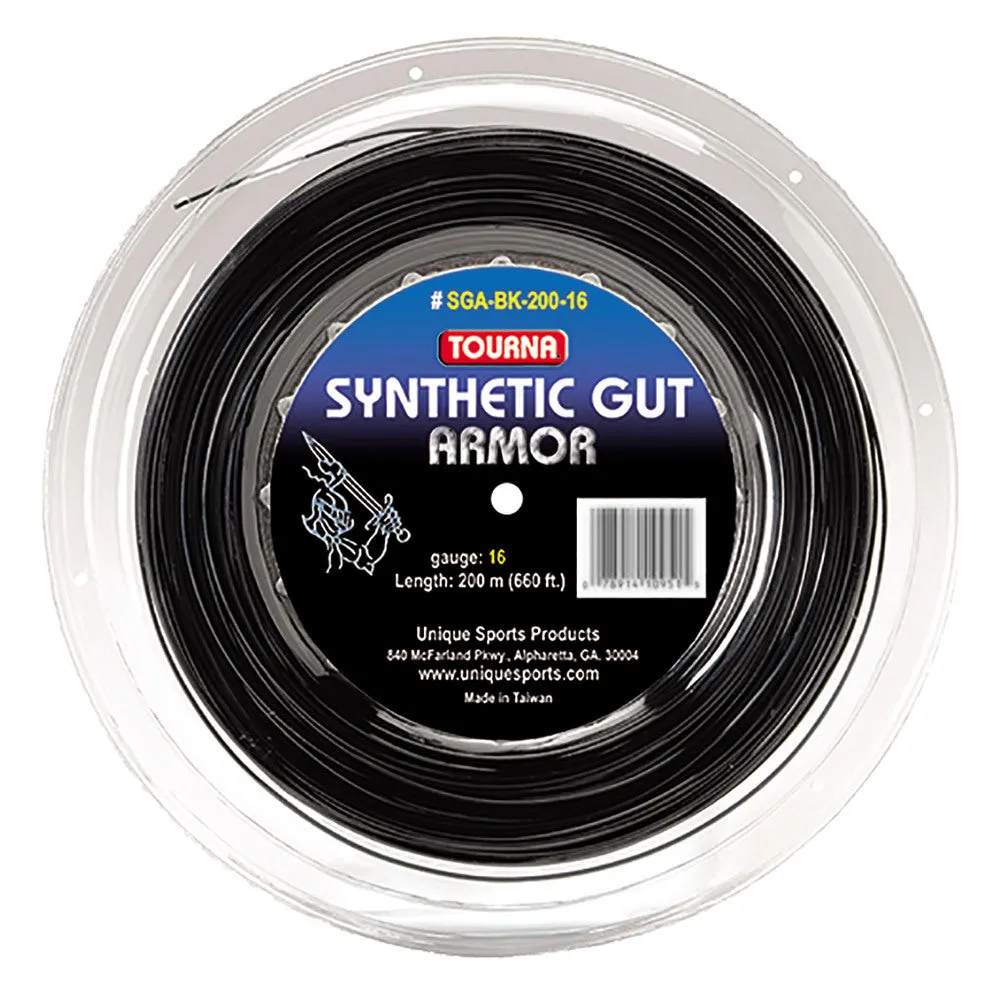 Synthetic Gut Armor Tennis String Reel Black