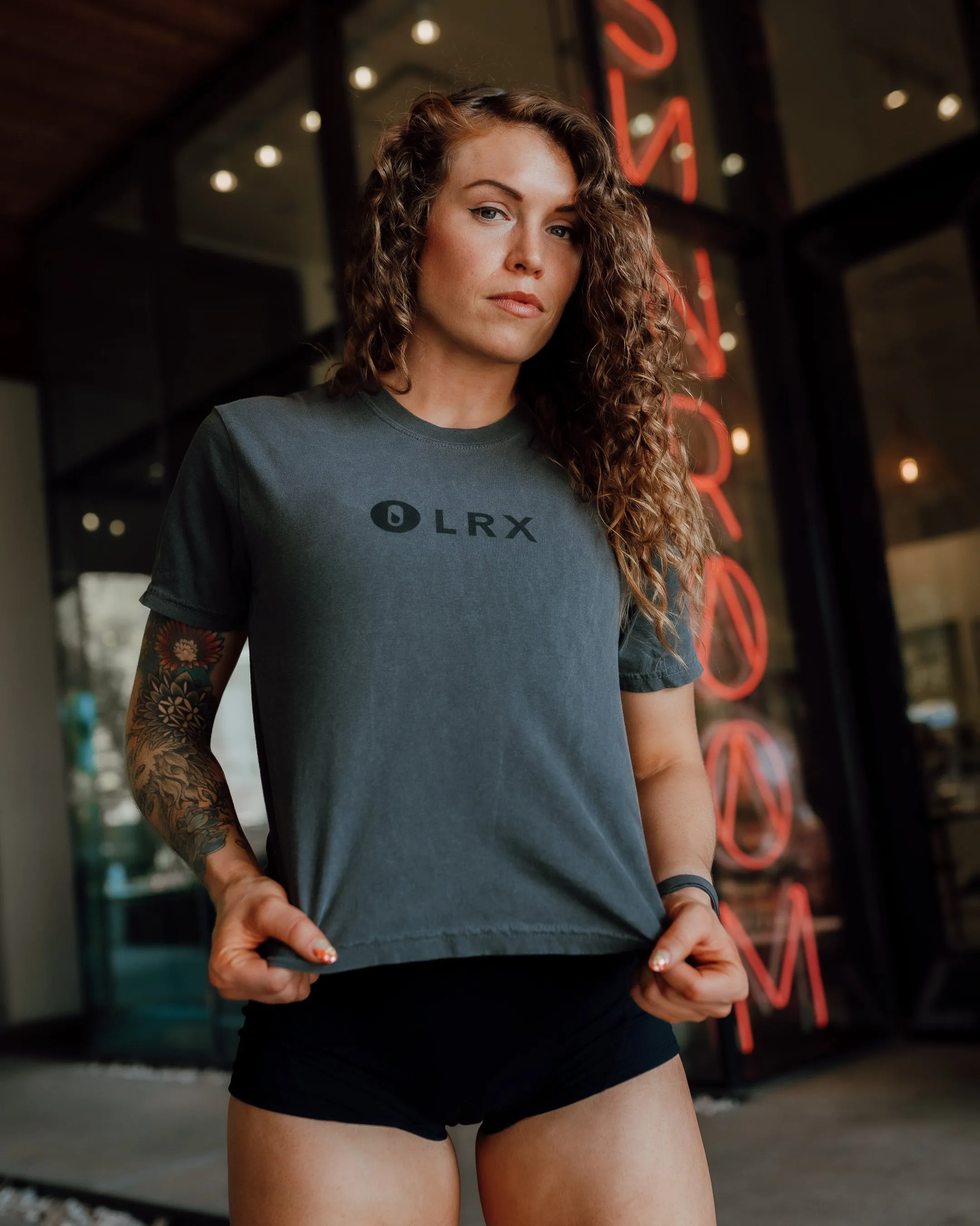 The LRX Crop - Washed Grey