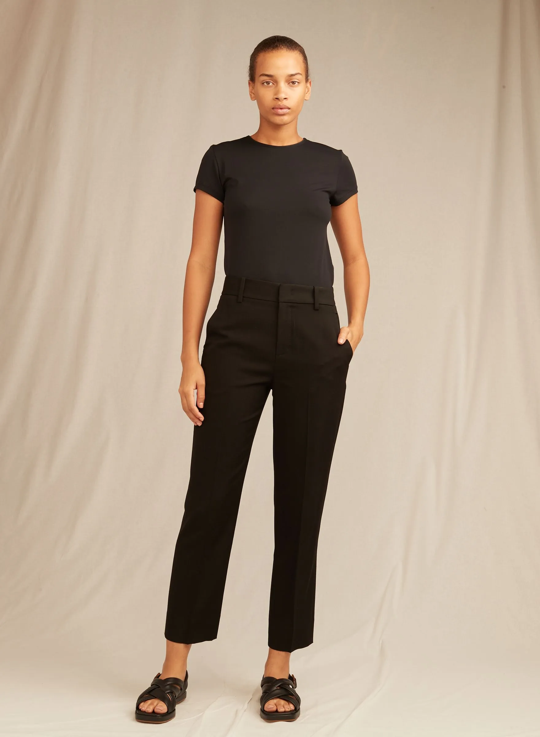 Vince Black Tapered Trouser